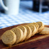 Eggless Classic Butter Cookies on a wooden surface