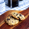 A stack of eggless New York Style Chocolate Chip Walnut Cookies by La Artisan Bakery
